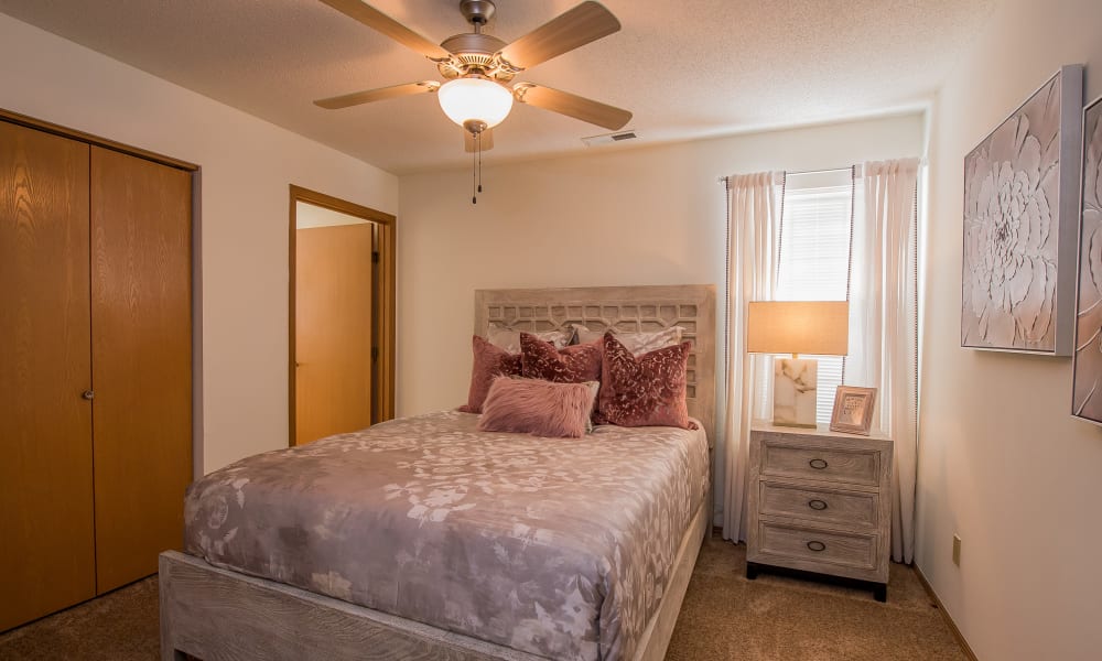 Bedroom at Huntington Park Apartments in Wichita, Kansas