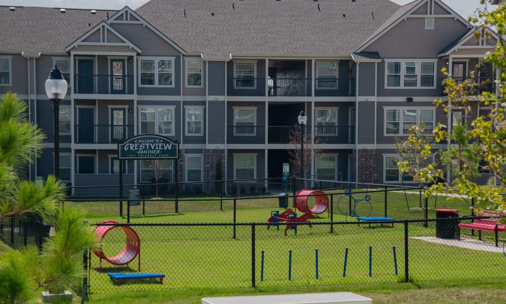 Dog park at Cottages at Crestview in Wichita, Kansas