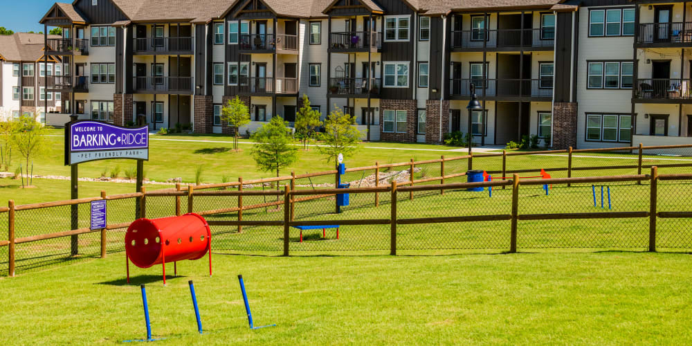 Onsite Bark Park at Cedar Ridge in Tulsa, Oklahoma