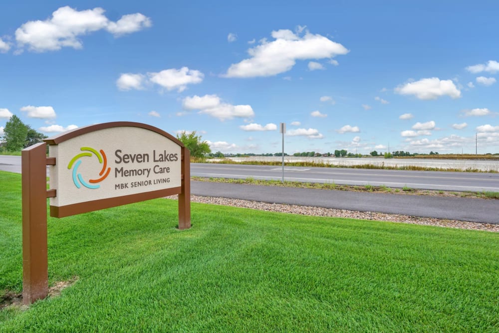 Signage at Seven Lakes Memory Care in Loveland, Colorado