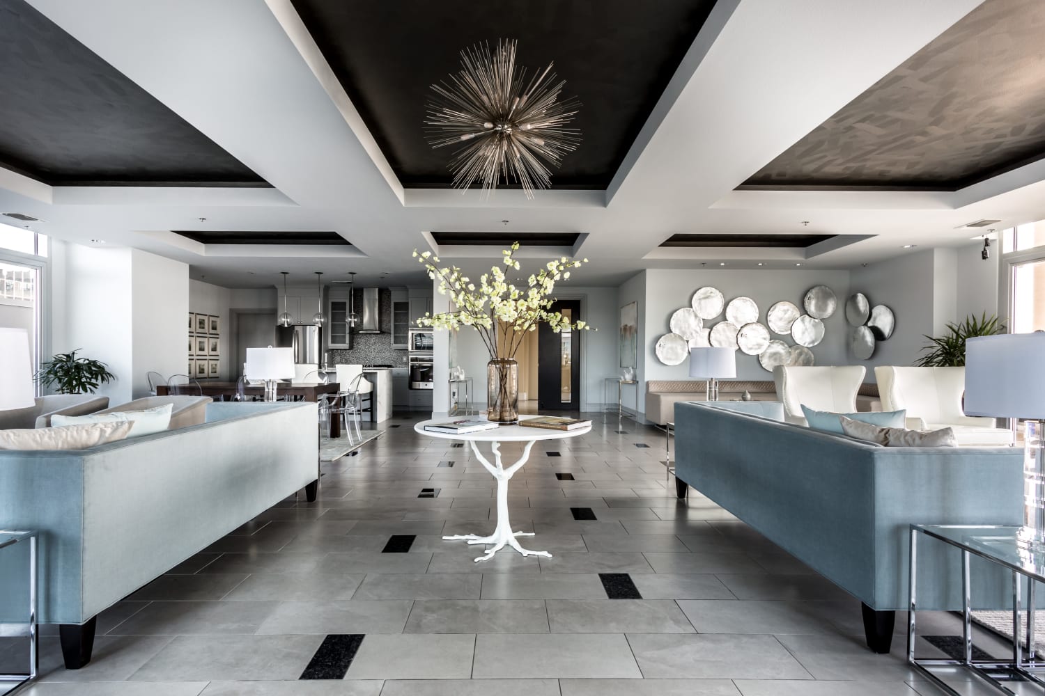 Interior of The Heights at Park Lane's clubhouse in Dallas, Texas