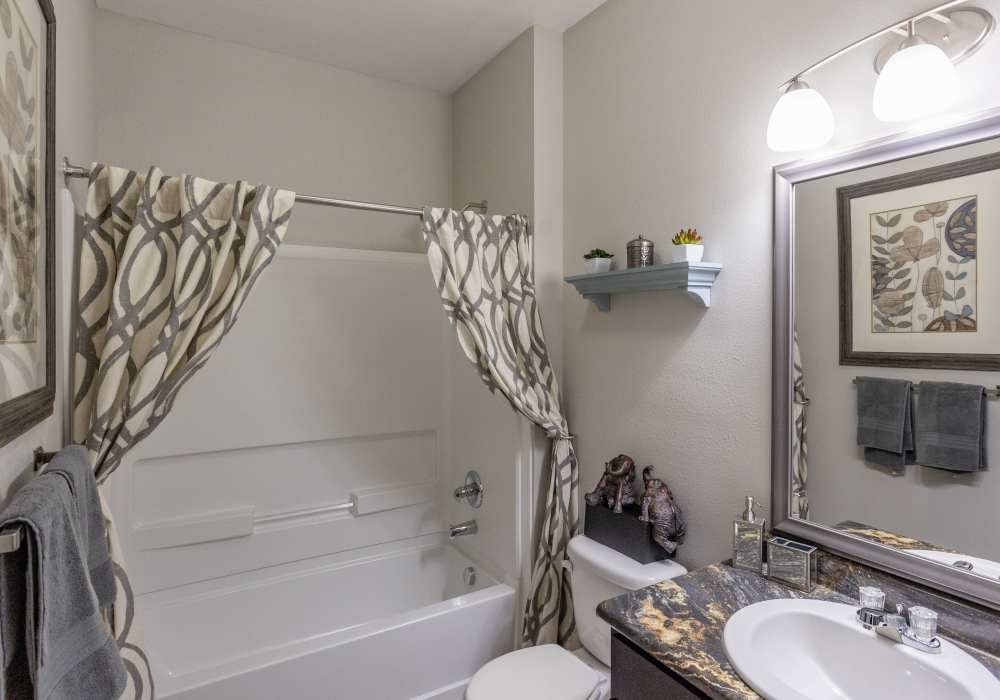 Generous bathroom space at Heron Pointe in Nashville, Tennessee