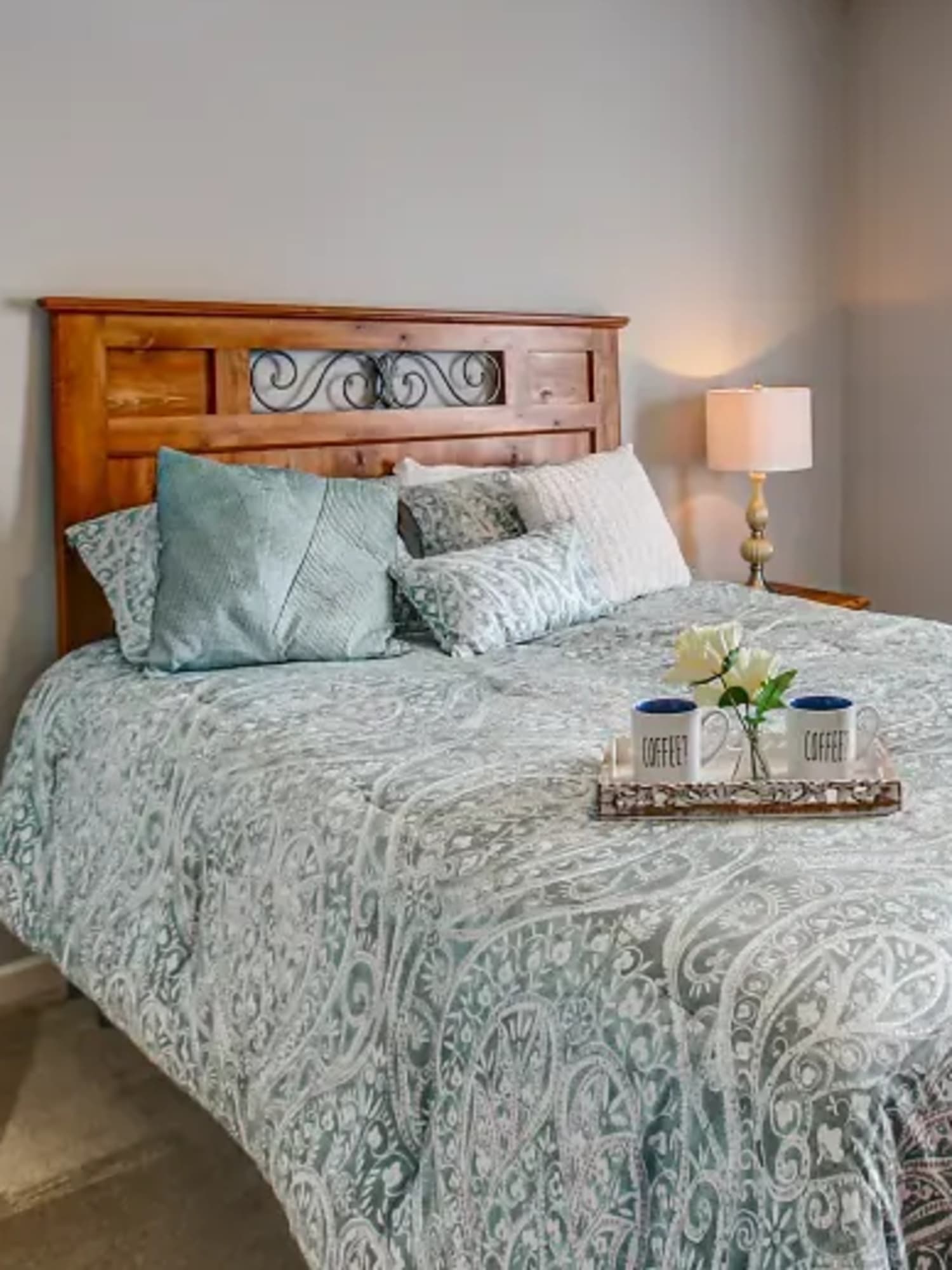 Model bedroom at Burlington Oaks in Burlington, Kentucky