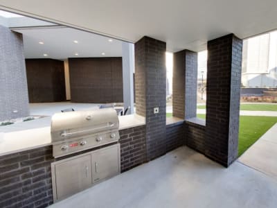 Grilling station at Argon in Oklahoma City, Oklahoma