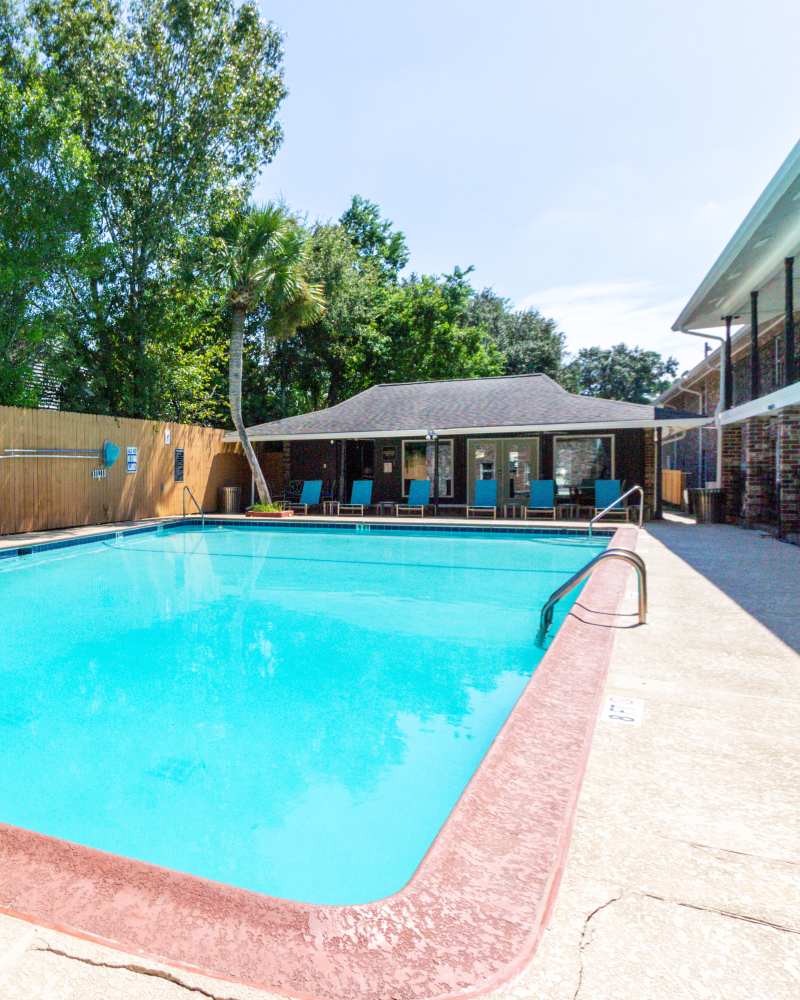 Rendering residents playing on the pool at The Riverview in Charleston, South Carolina 