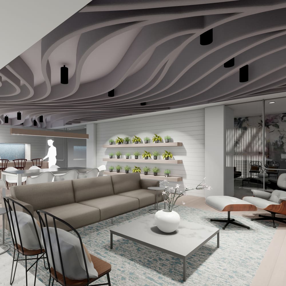 rendering of club room at The Eloise at Wirth on the Woods in Minneapolis, Minnesota