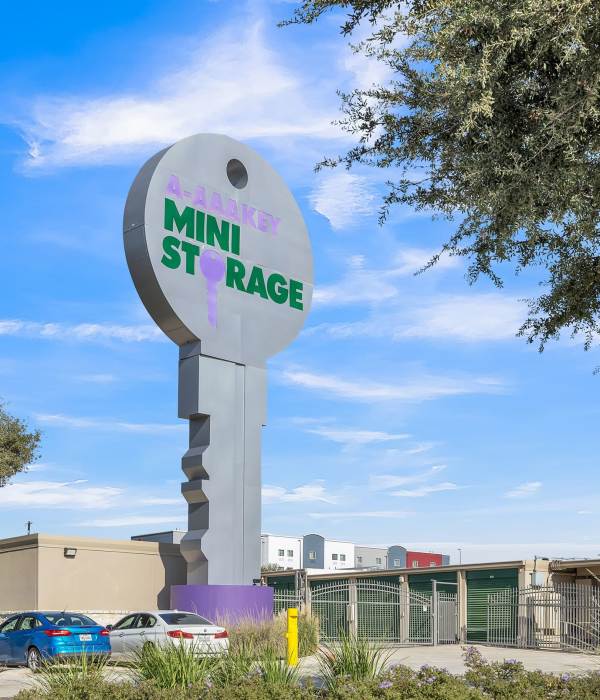 A customer packing boxes near Storage Hub - Guilbeau in San Antonio, Texas