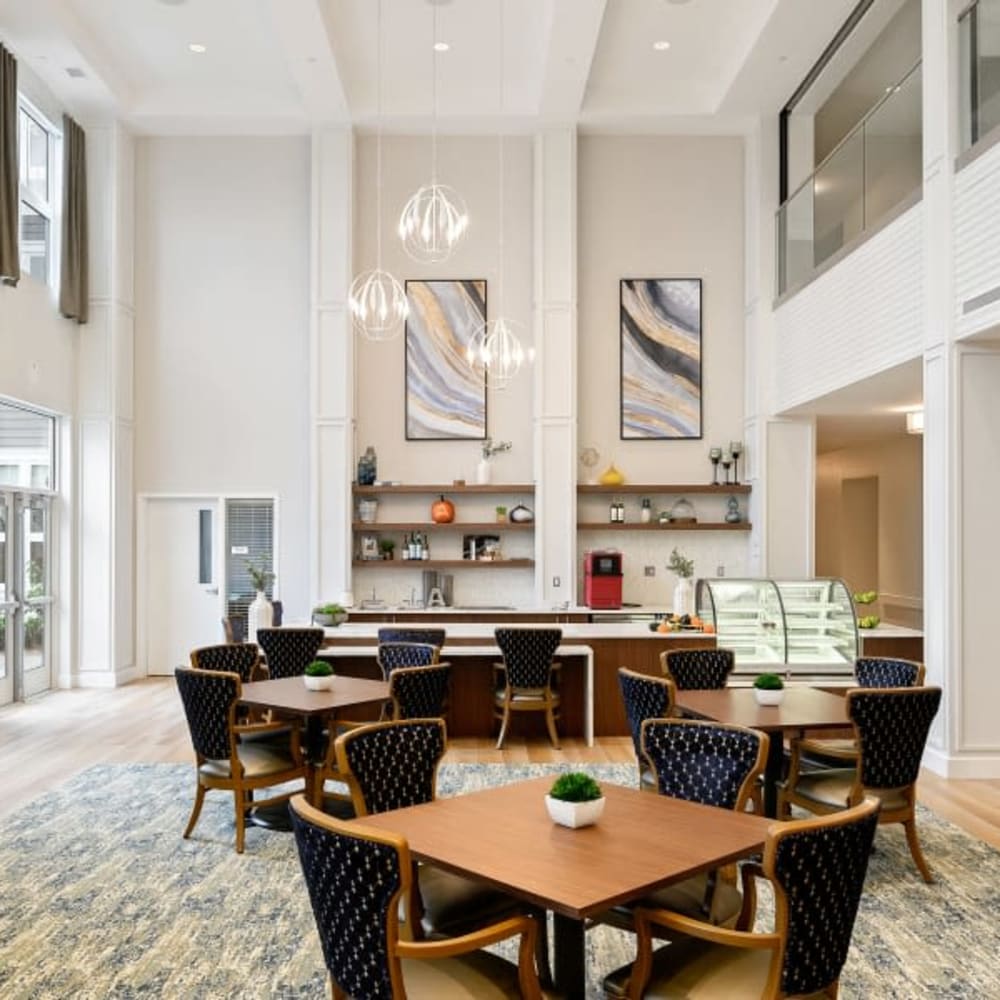 Cafe dining area at Anthology of Simsbury in Simsbury, Connecticut