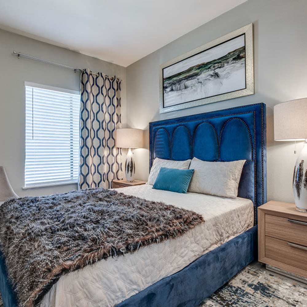 Bedroom at The Azul Apartments in Dallas, Texas