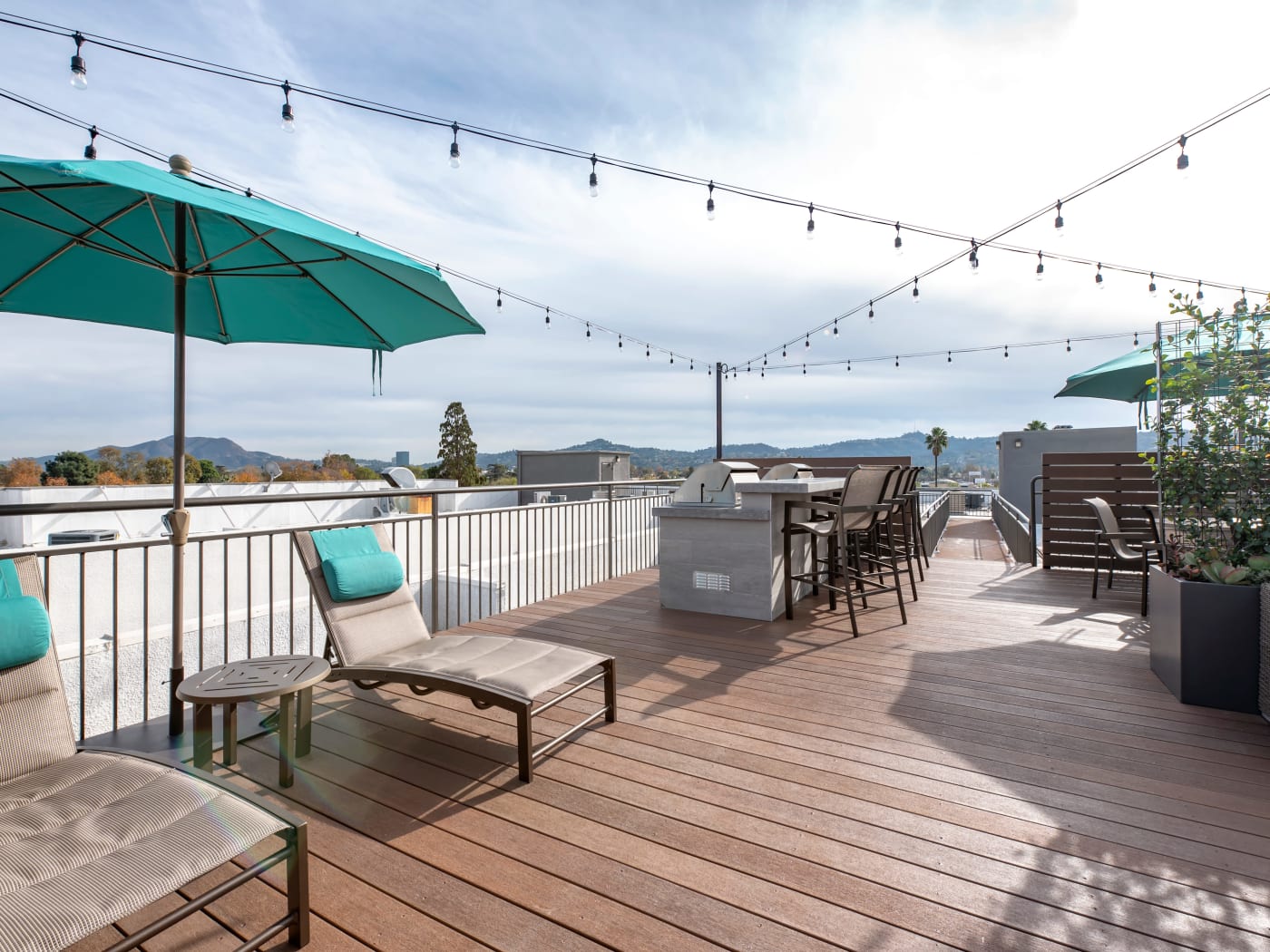 Upstairs balcony at Vue at Laurel Canyon in Valley Village, California