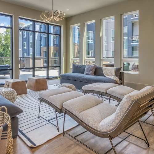 Charming community clubhouse at The Griff in Charlotte, North Carolina