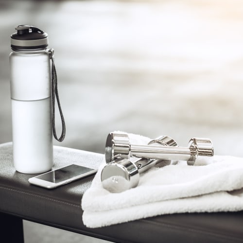Workout gear at Club Marina Apartments in Los Angeles, California