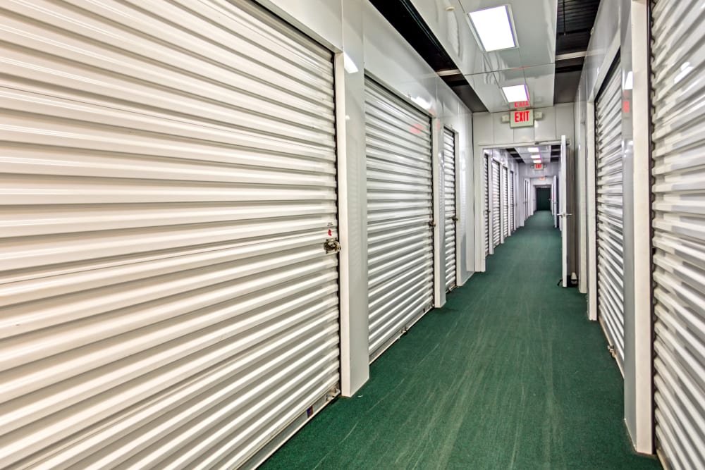 Indoor units hallway at Metro Self Storage in Wesley Chapel, Florida