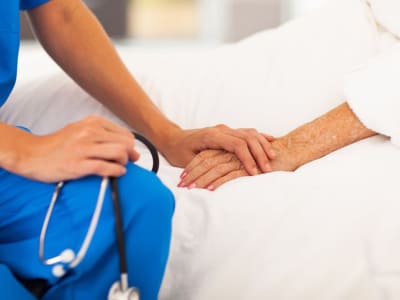 Assiting nurse at our senior living facility in Louisville, Kentucky