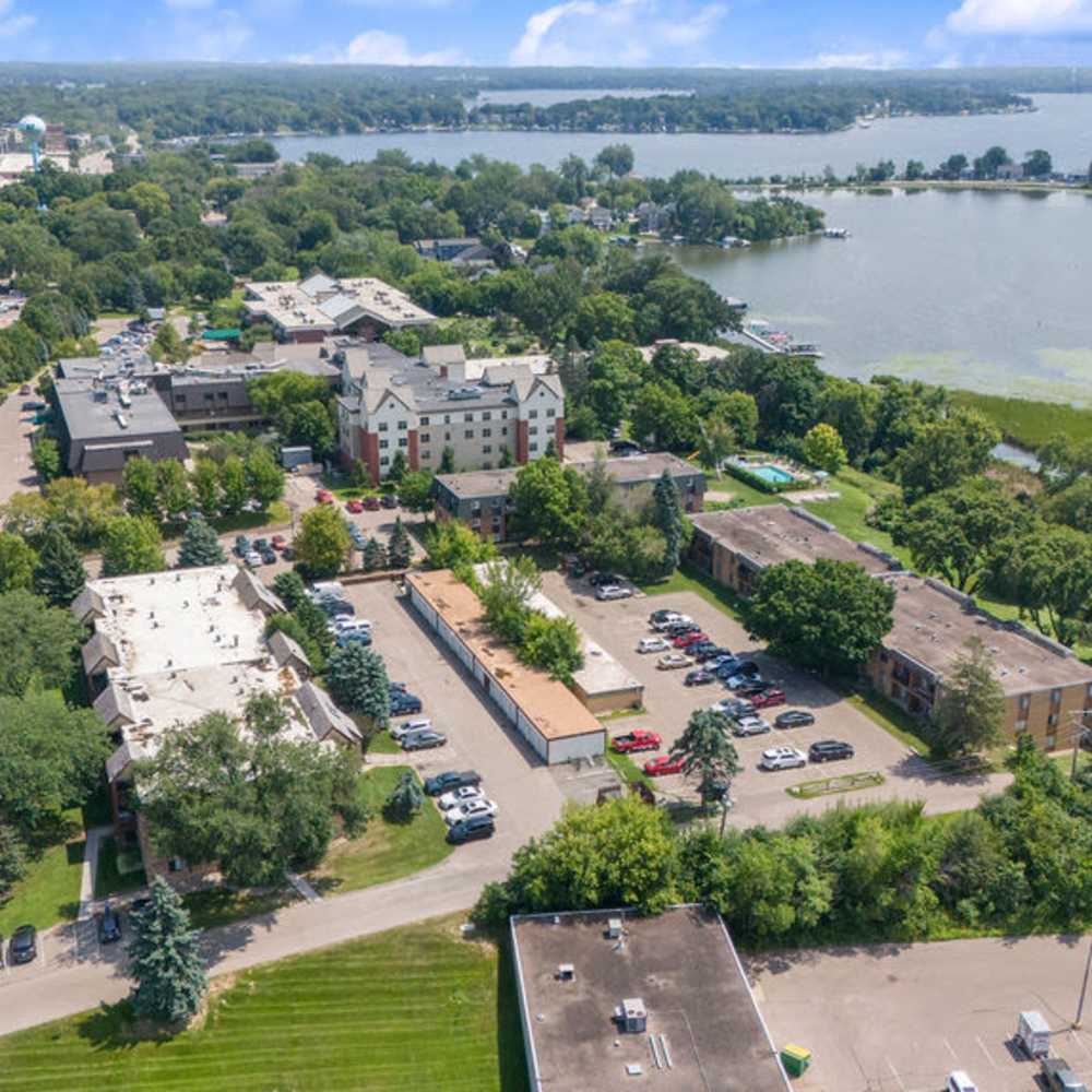 Community aerial view at Solace on Lake Minnetonka in Spring Park, Minnesota