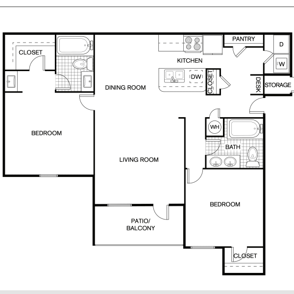 B2 floor plan brochure at Westshore Palms in Panama City, Florida