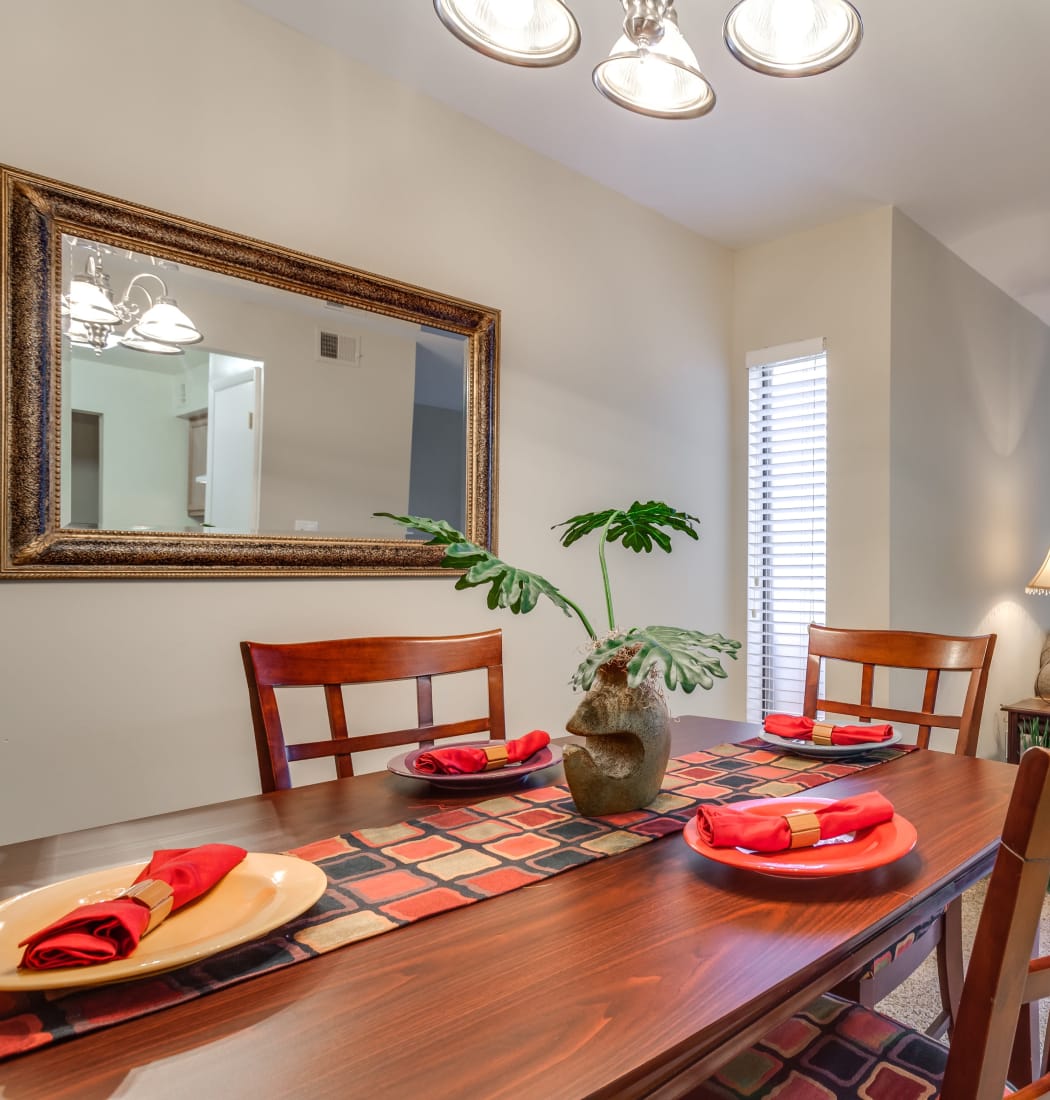 Dining room at Villages of Lake Boone Trail in Raleigh, North Carolina