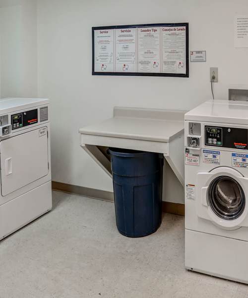 Laundry facilities with washers and dryers at Riverview Place in Ripley, Ohio