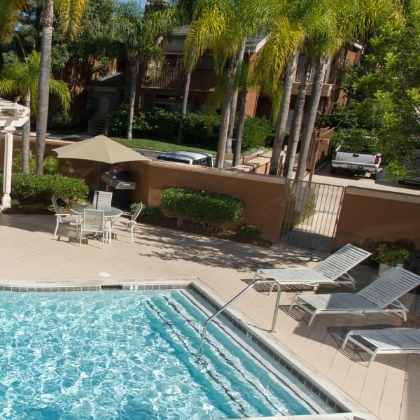 Seapointe Villas pool in Costa Mesa, California