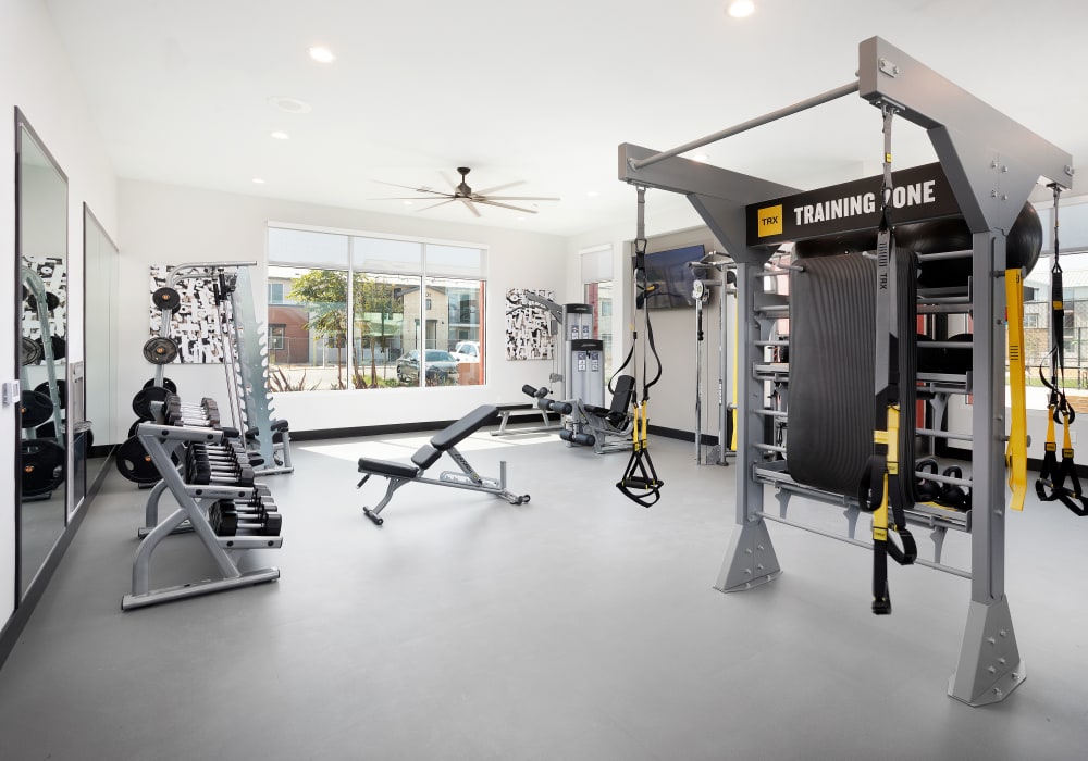 fitness center at Azure Apartment Homes in Santa Maria, California