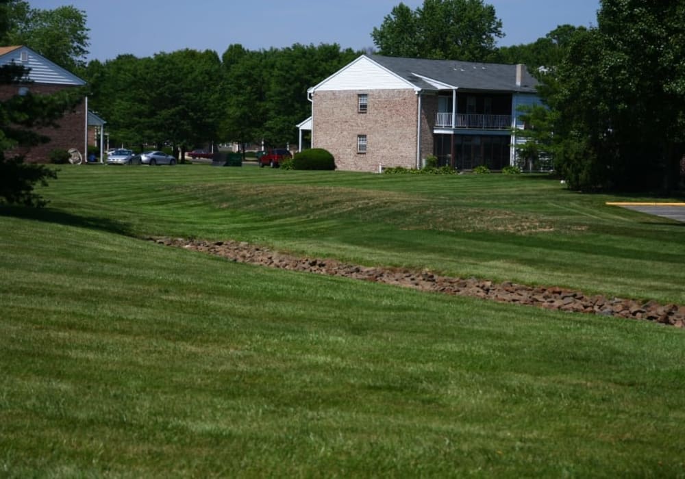 Lush grounds at Kuser Village in Hamilton, New Jersey