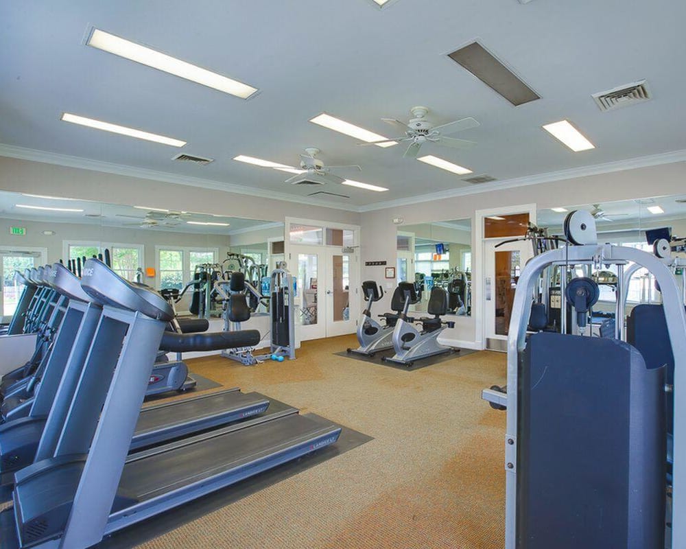 The onsite fitness center at The Springs in Parkville, Maryland