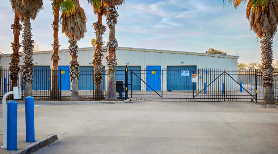Storage unit front gate at KO Storage in San Benito, Texas