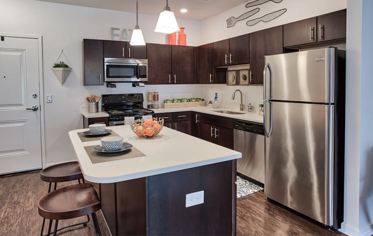 Beautiful kitchen at The Kane at Gray's Landing in Aliquippa, Pennsylvania