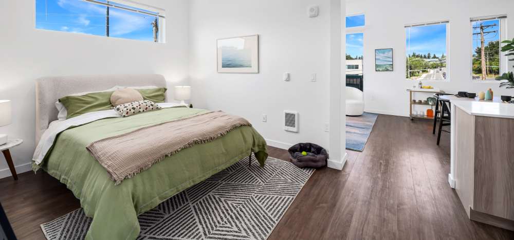 Bedroom at Allegro in Lynnwood, Washington 
