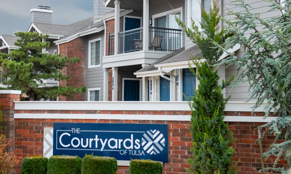 Exterior at The Courtyards in Tulsa, Oklahoma