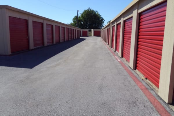 Moving truck and driver at Fort Worth self storage