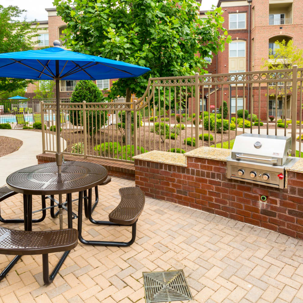 Grilling station and picnic table at 17 Barkley in Gaithersburg, Maryland