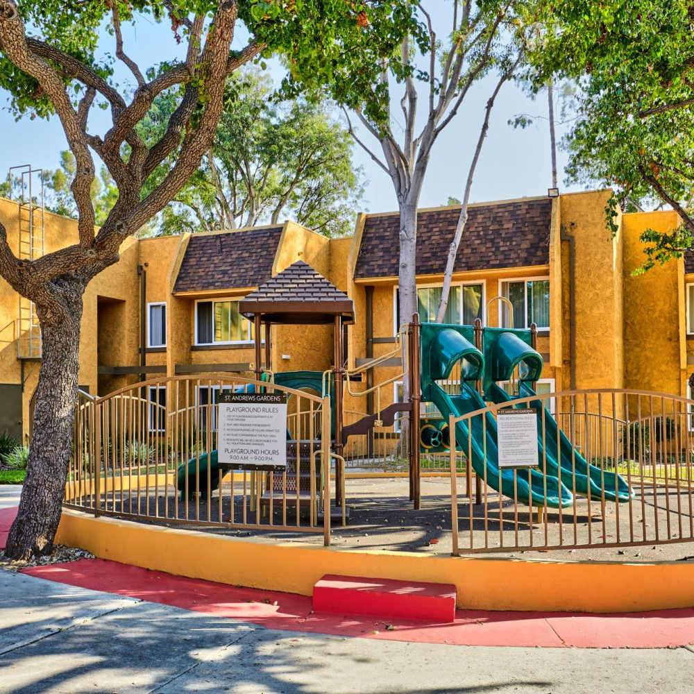 Play ground at St. Andrews Gardens in Los Angeles, California