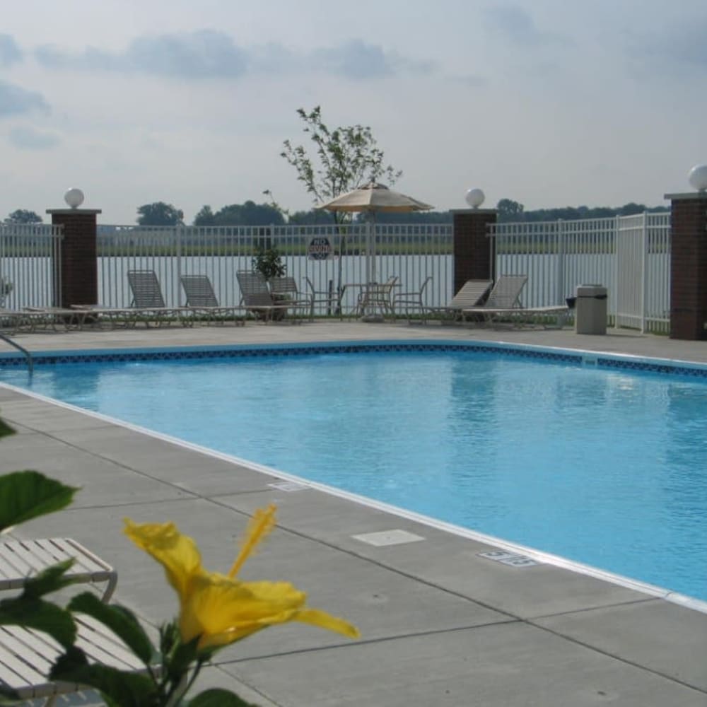 Resident swimming pool at Lakeshore Apartment Homes in Evansville, Indiana