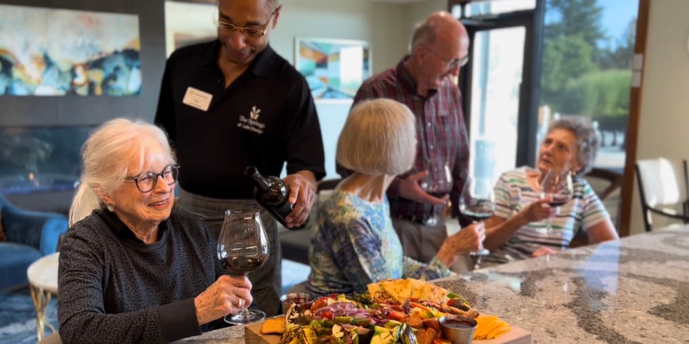 Residents gathered for a meal at The Springs at Happy Valley in Happy Valley, Oregon