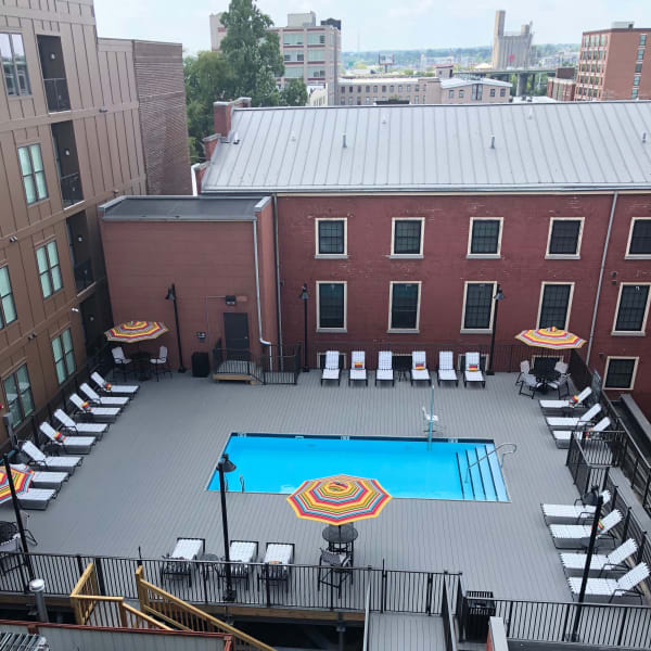 Refreshing pool at The Collection at American Tobacco Center, Richmond, Virginia