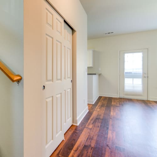 a hallway closet at Del Mar I in Oceanside, California