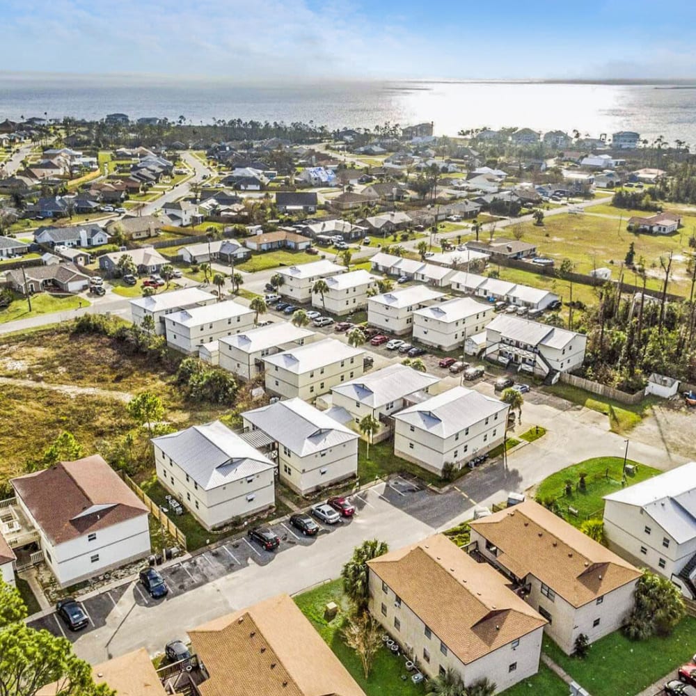 Aerial view at Bayside Villas in Panama City, Florida