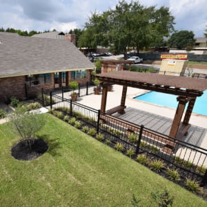 Grassy courtyard area at Castle Hill in Sherman, Texas