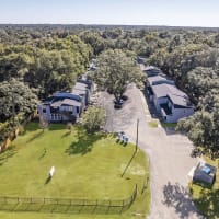 Aerial view of The Palmiere in Pensacola, Florida