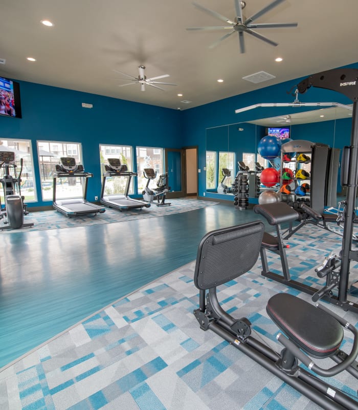 Gym at Bend at New Road Apartments in Waco, Texas