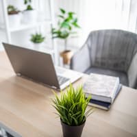 Home office set up at Capri Creek Apartments in Petaluma, California