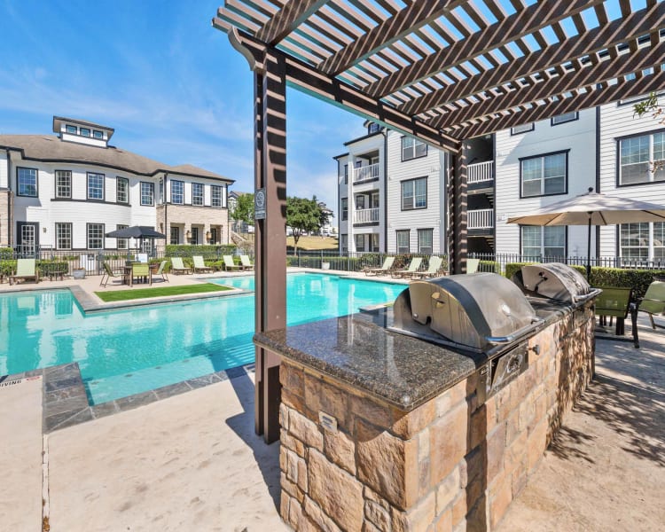 Sparkling swimming pool at Archer Stone Canyon in San Antonio, Texas
