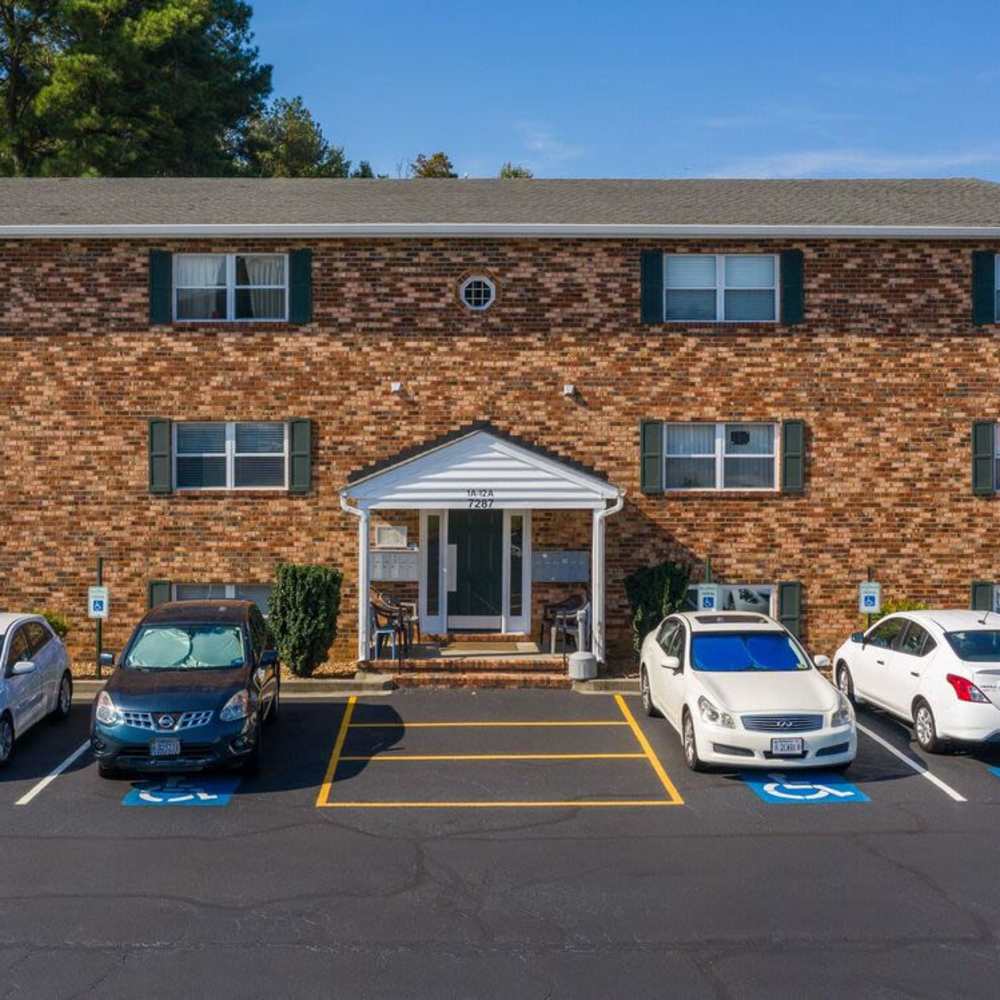 Parking lot at Signal Hill Apartments in Mechanicsville, Virginia