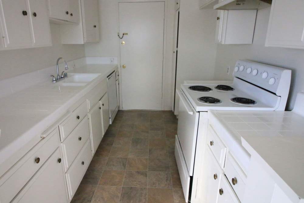 Apartment kitchen at Regency in Sherman Oaks,California