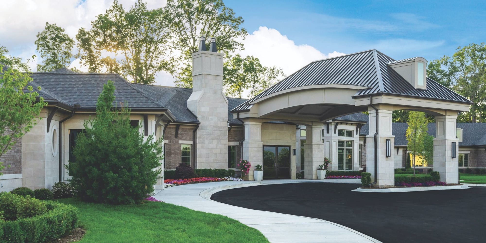 Majectic entrance at Blossom Springs in Oakland Twp, Michigan