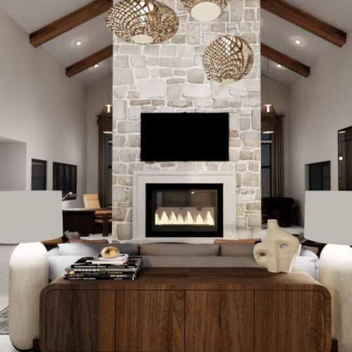 Fireplace at The Heights at Happy Valley in Happy Valley, Oregon