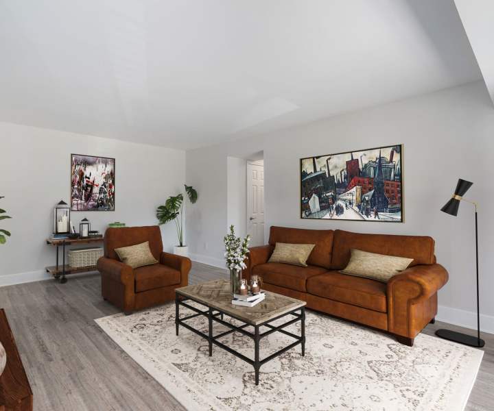 Interior of a modern apartment home at South Port in Alexandria, Virginia