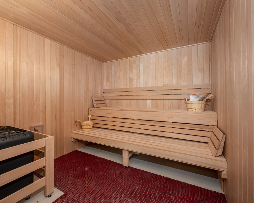Community sauna at The Pillars of Hermantown in Hermantown, Minnesota