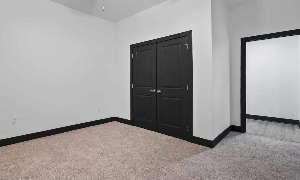 Spacious bedroom at The Lofts at the Municipal in Lafayette, Louisiana
